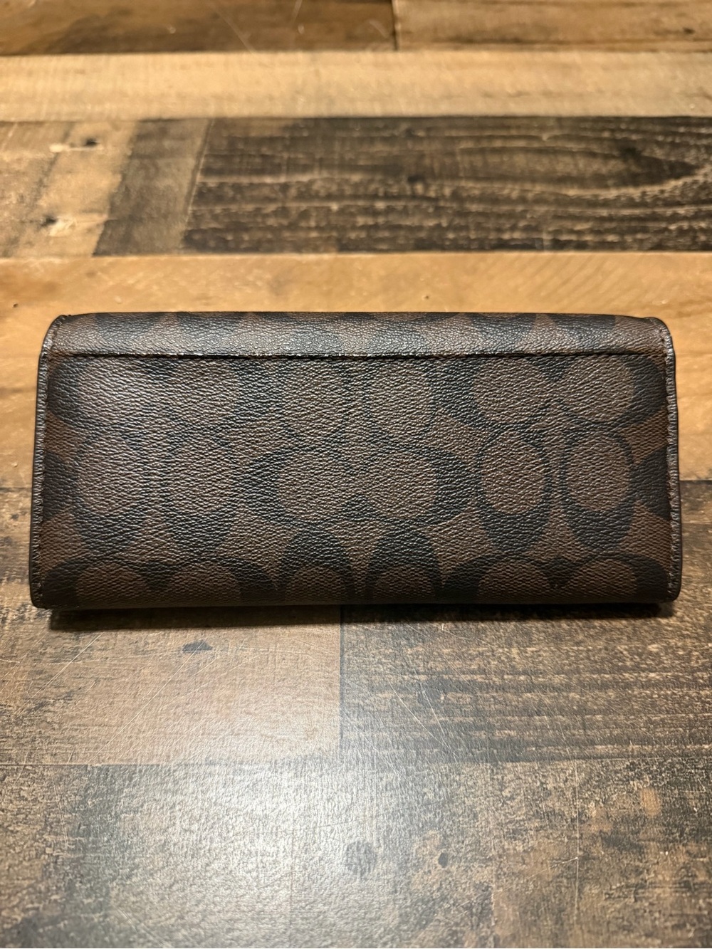 Coach Peyton Signature Envelope Snap Wallet with Pouch - Picture 3 of 11
